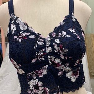 Blue floral lace bralette Torrid size 0